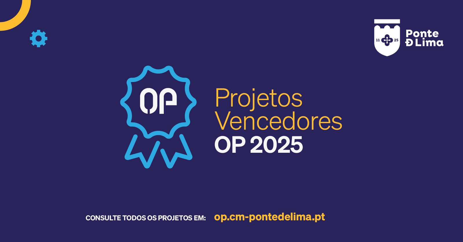 OP – Orçamento Participativo de Ponte de Lima | Vencedores da 3.ª edição