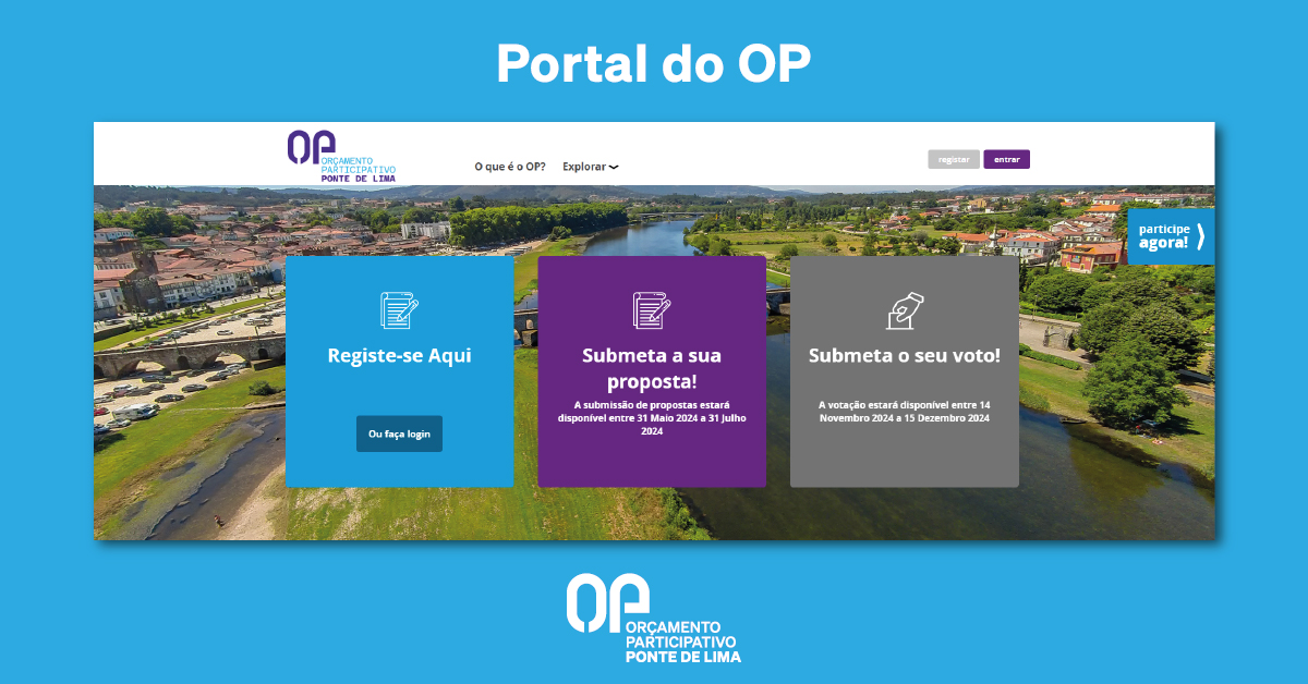 Orçamento Participativo de Ponte de Lima – 2ª edição | Município de Ponte de Lima inicia hoje a fase de submissão de propostas